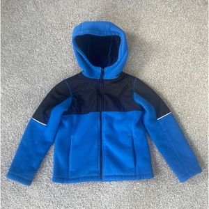 Lands’End Kids Sz. 5-6 Color block Sherpa Fleece Hooded Jacket LNC $70